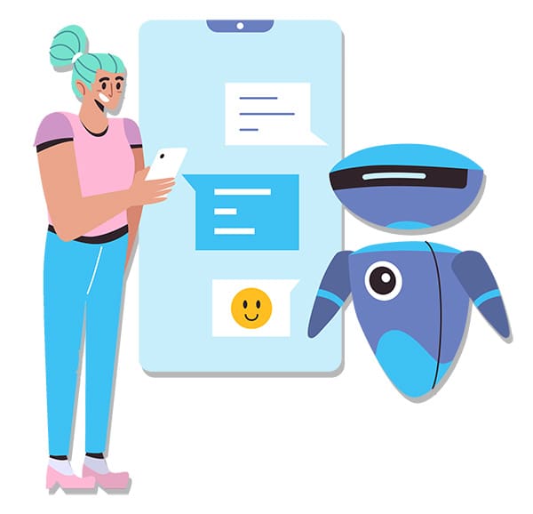 AI marketing for med spas chatbot graphic.