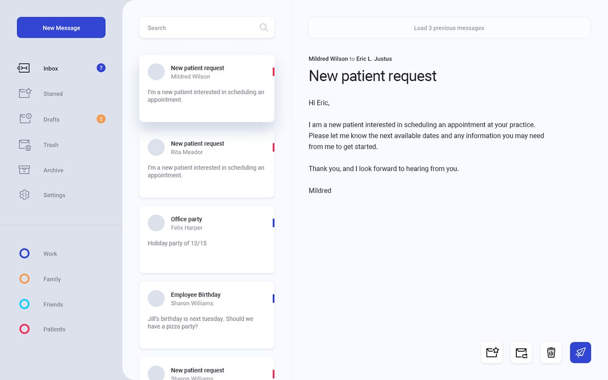 Healthcare email marketing inbox