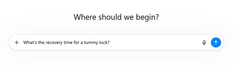 GEO for Plastic Surgeons ChatGPT example