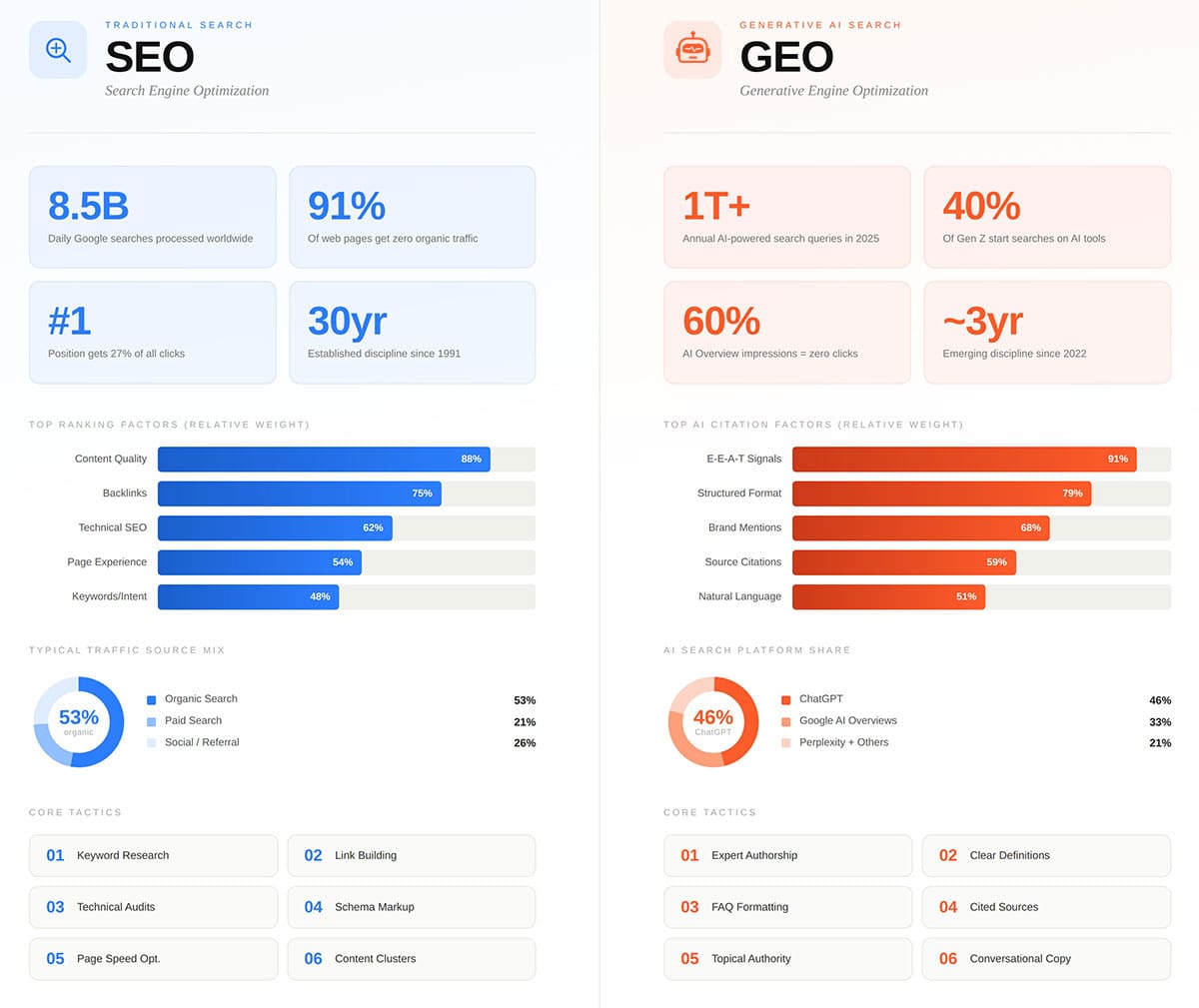 SEO gets you clicked. GEO gets you quoted. Are you optimizing for both?