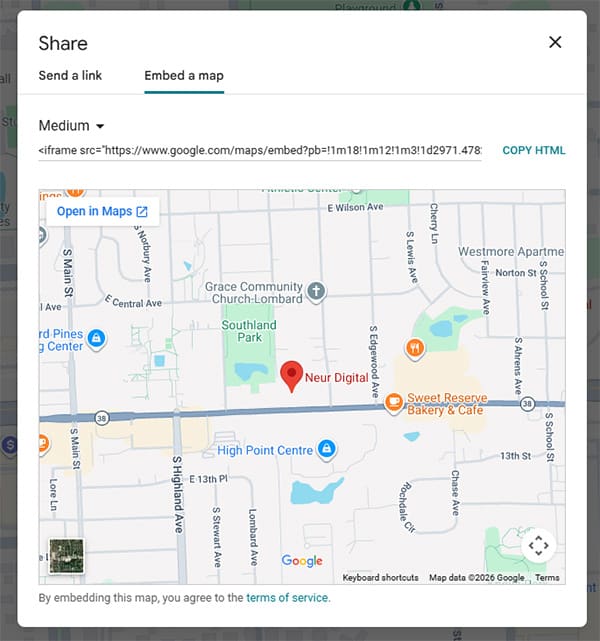 plastic surgery website design An embedded Google Map on your plastic surgery website location page helps patients find your practice and reinforces your NAP data for local SEO.